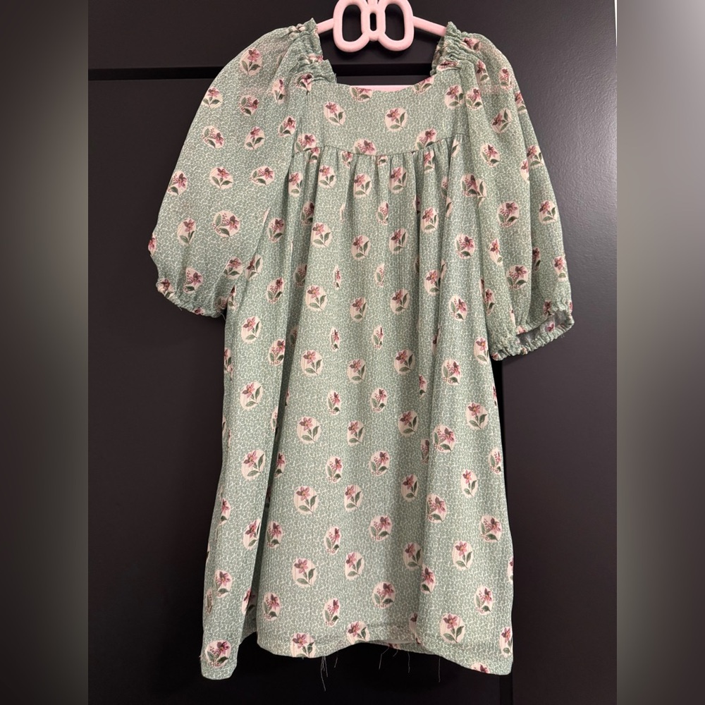 Zara Kids Dress with Pink Floral Pattern
